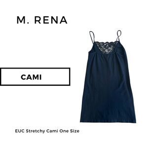 M. Rena Dark Blue Lace Cami